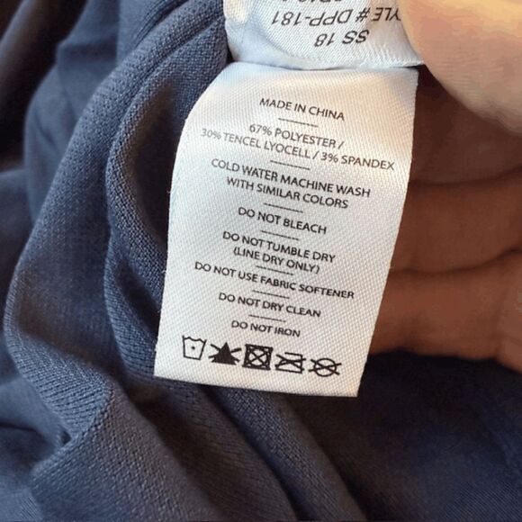 Rhone Men's Short Sleeve Performance Delta Pique Polo Shirt Navy Blue Medium - Picture 5 of 10